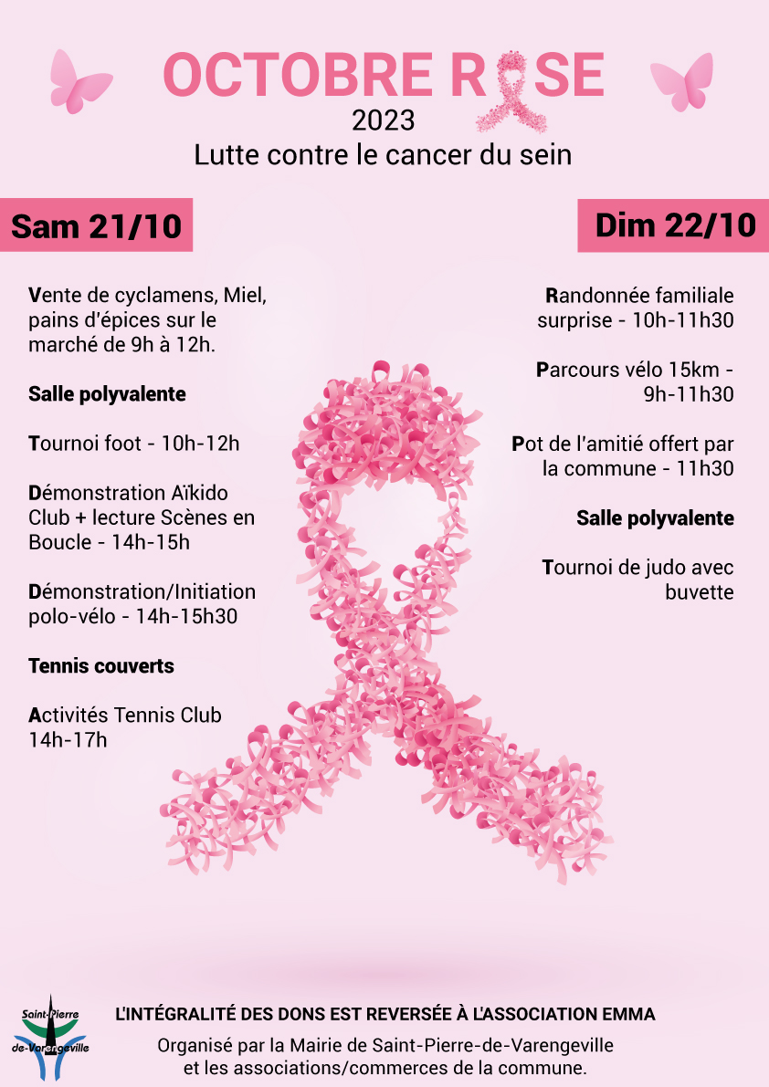 Affiche Octobre rose - Saint-Pierre-de-Varengeville