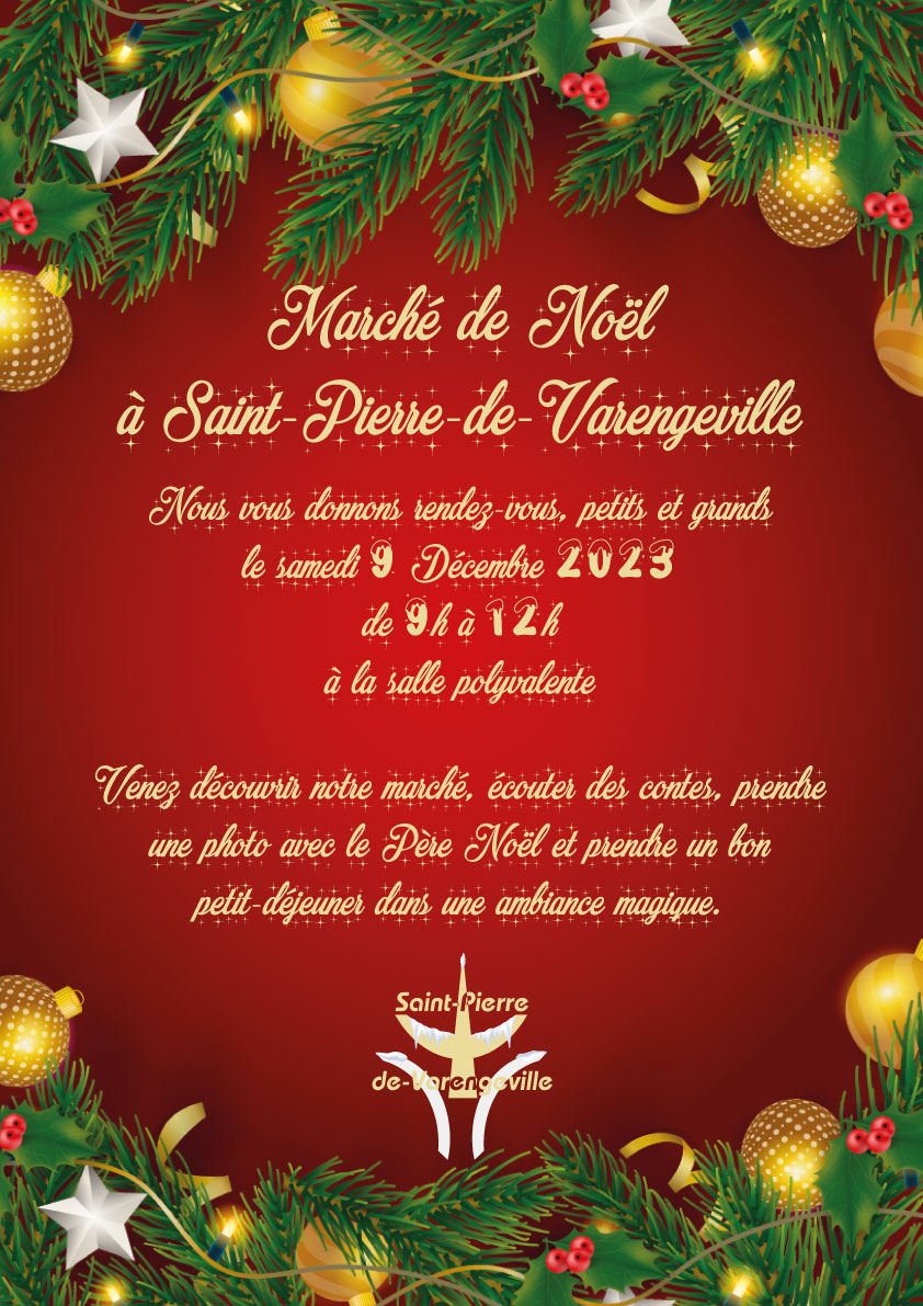 affiche marché de noel st pierre de varengeville