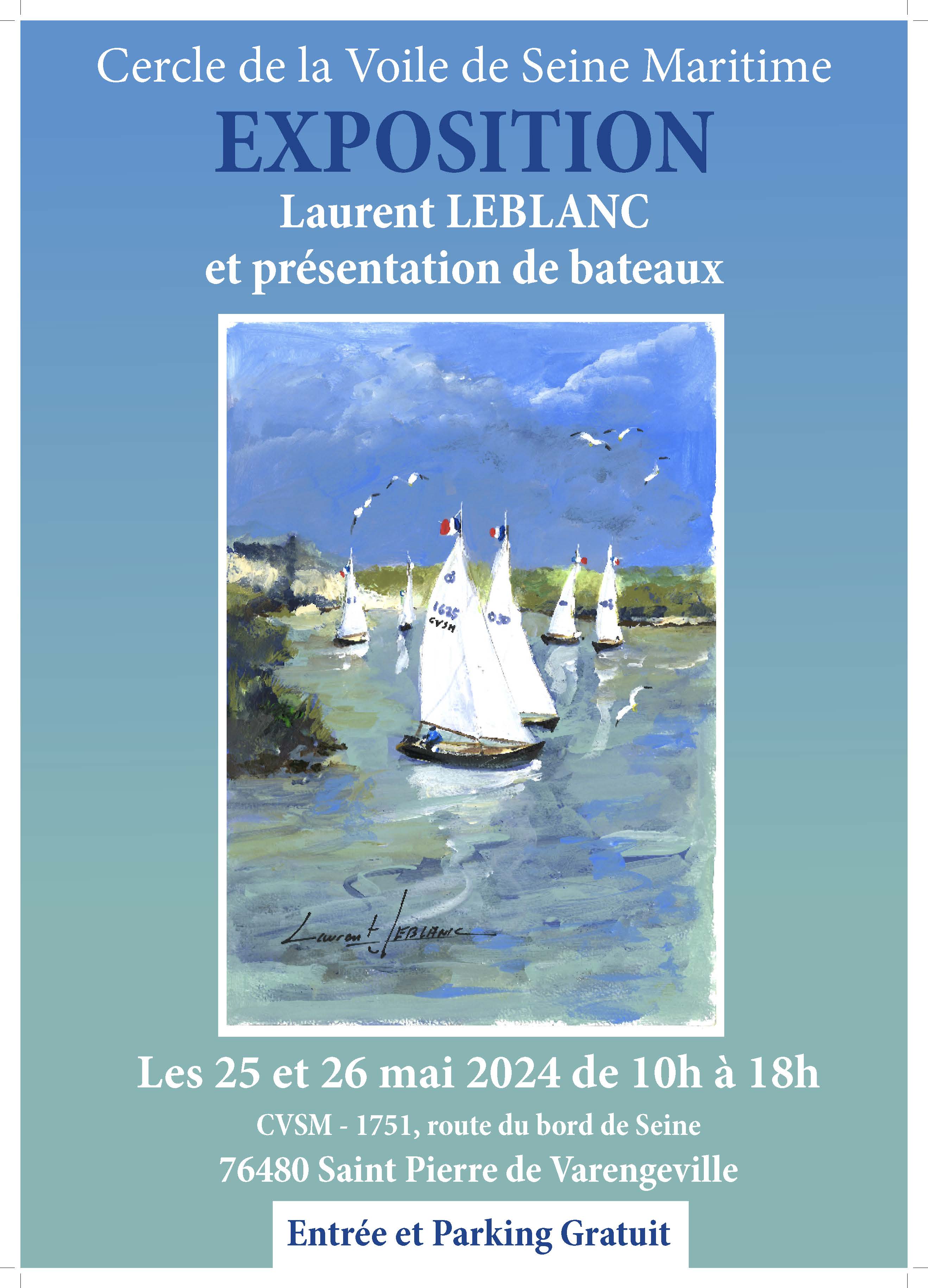 Exposition peinture et bateaux du Cercle de la Voile de Seine-Maritime