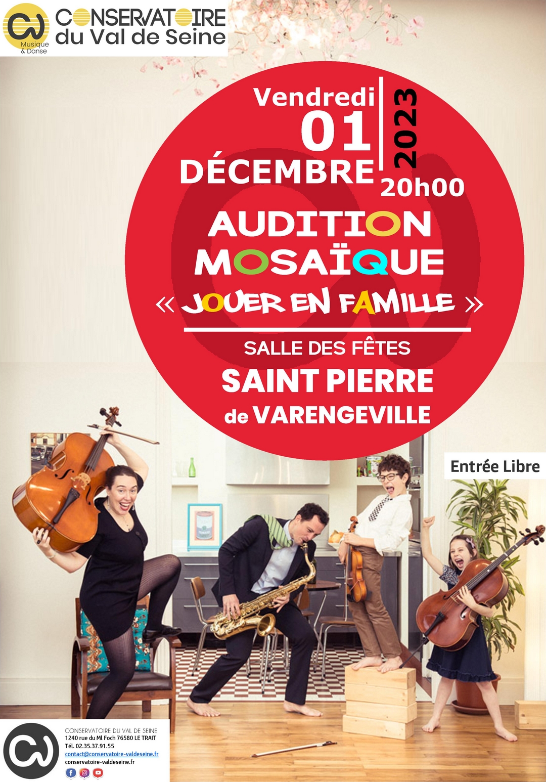 conservatoire val de seine - audition famille - st-pierre-de-varengeville