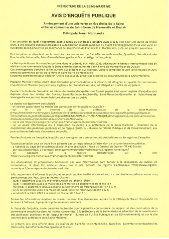 Avis d'enquête publique 